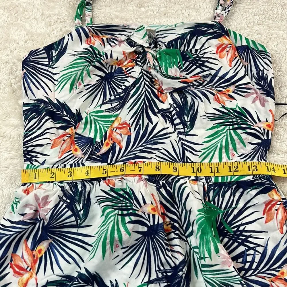 Coverstitch Tropical print Julia romper,‎ size small